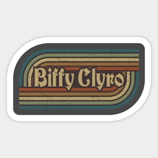 Biffy Clyro Vintage Stripes Sticker